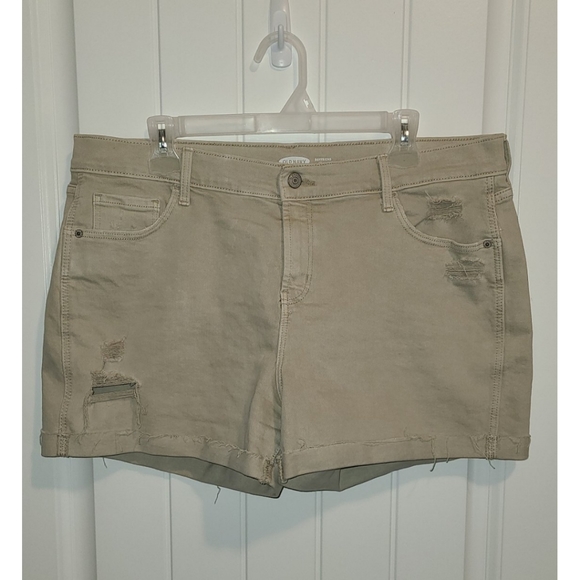 Old Navy boyfriend khaki jean denim shorts 14 - Picture 1 of 4